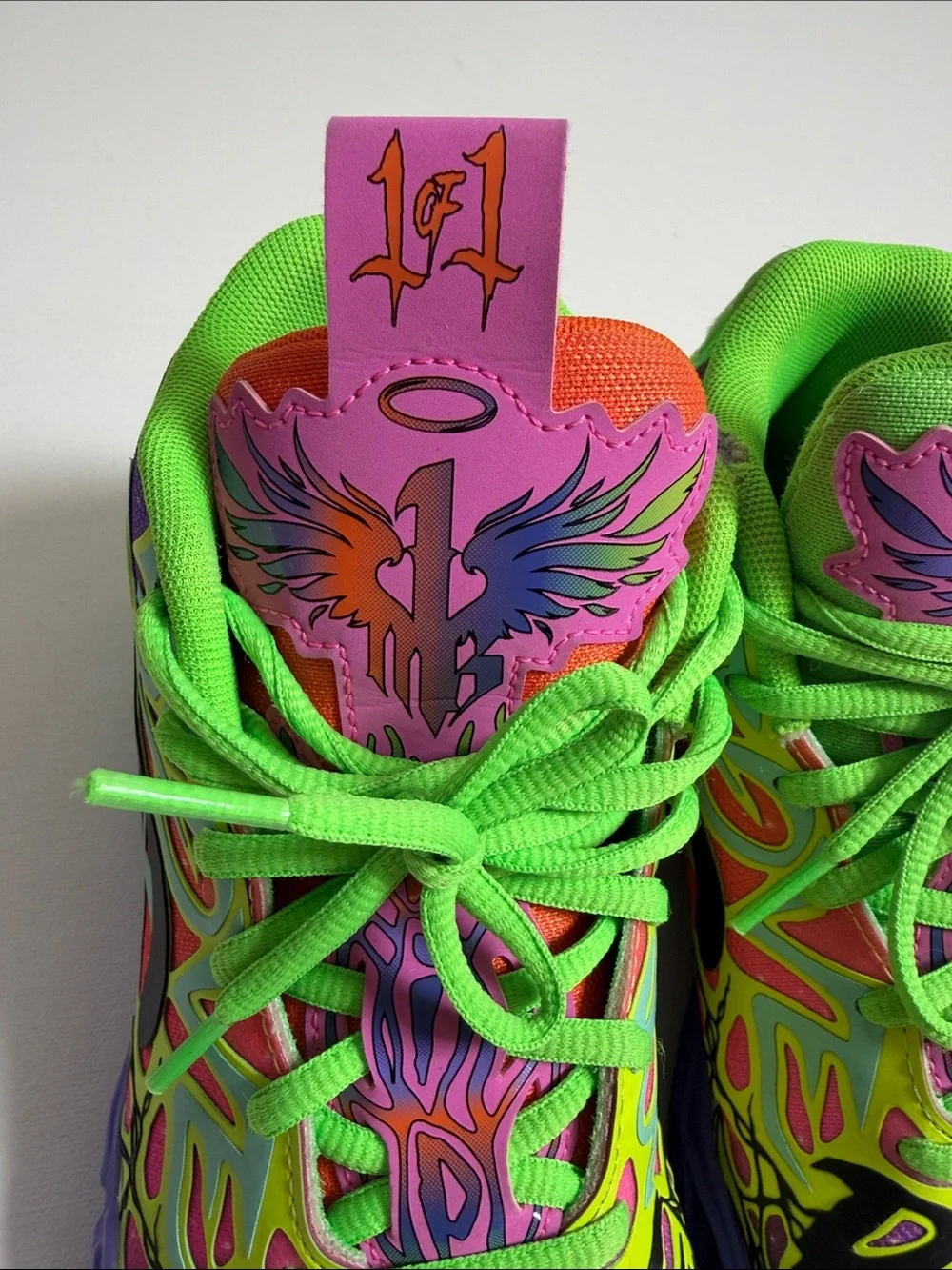 Nike Kids Green Neon Multi-Color Graphic Sneakers
